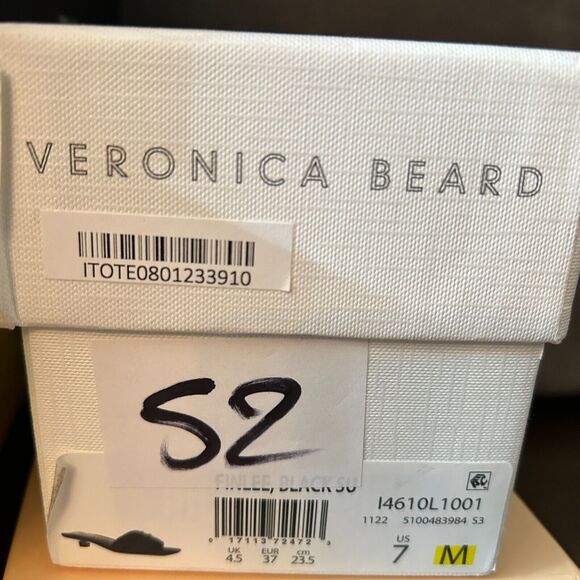 Veronica Beard Finlee Beaded Suede Slide Sandals Black Women’s US 7 M NWB - Picture 11 of 11